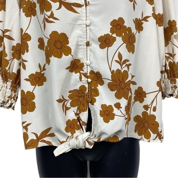 NWT | Sanctuary High Autumn Button Up Tie Front Blouse Size Medium - Picture 8 of 10